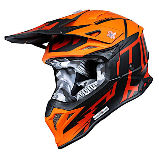 Casco Cross J39 ARANCIO ROSSO