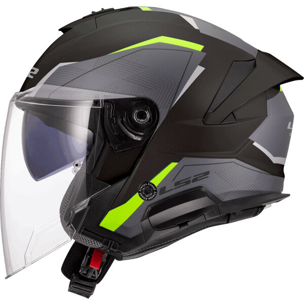 Casco Jet LS2 OF618 Verso II Air Nero Grigio opaco