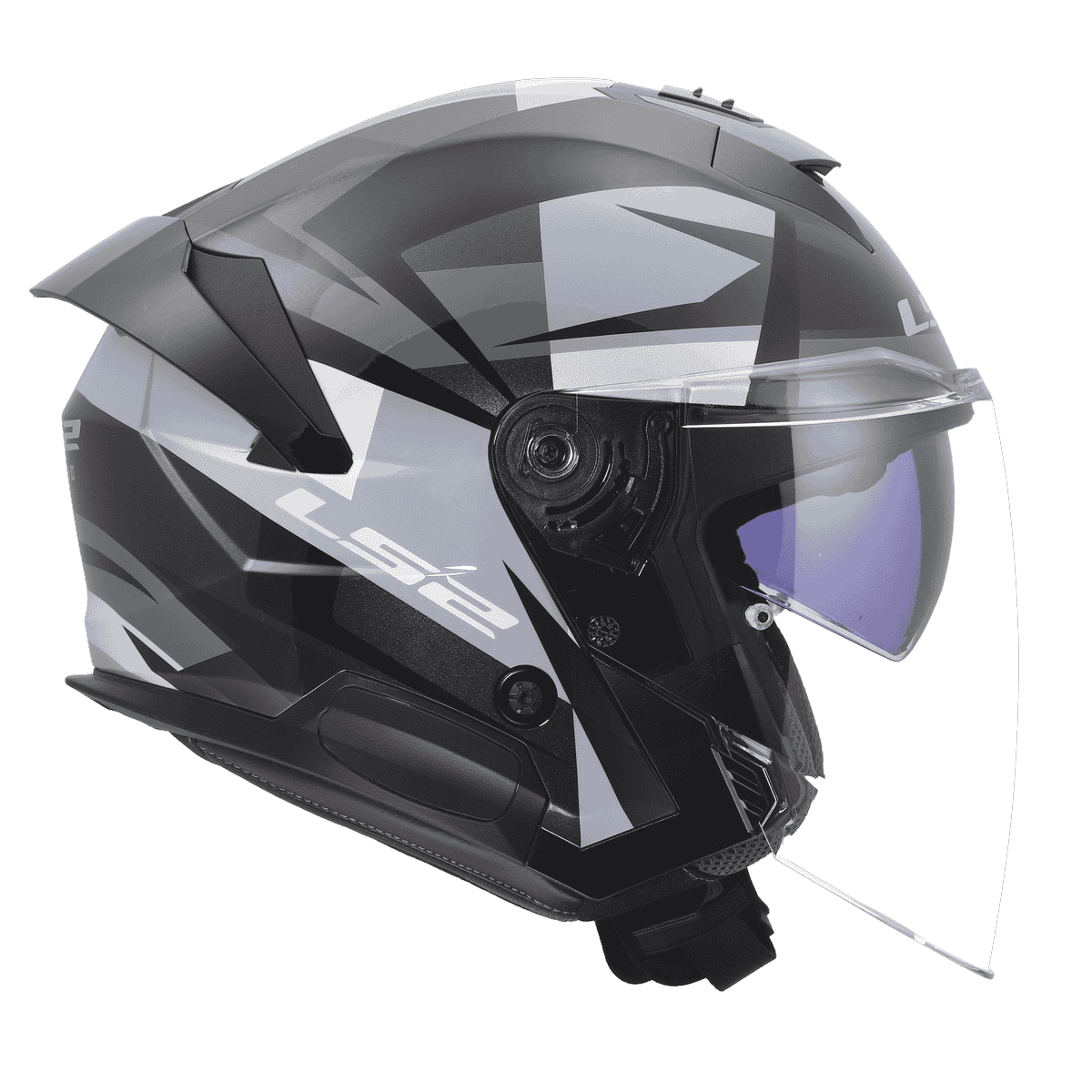 Casco Jet LS2 OF618 Verso II VENTUR GREY LUCIDO
