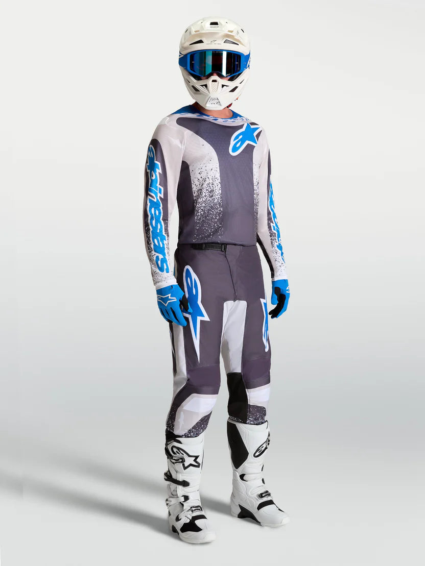 Completo motocross enduro Alpinestars Fluid Drag 2027 bianco blu