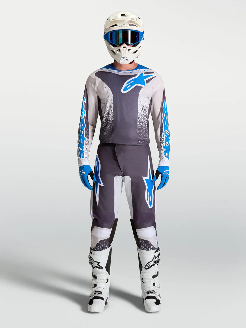 Completo motocross enduro Alpinestars Fluid Drag 2027 bianco blu