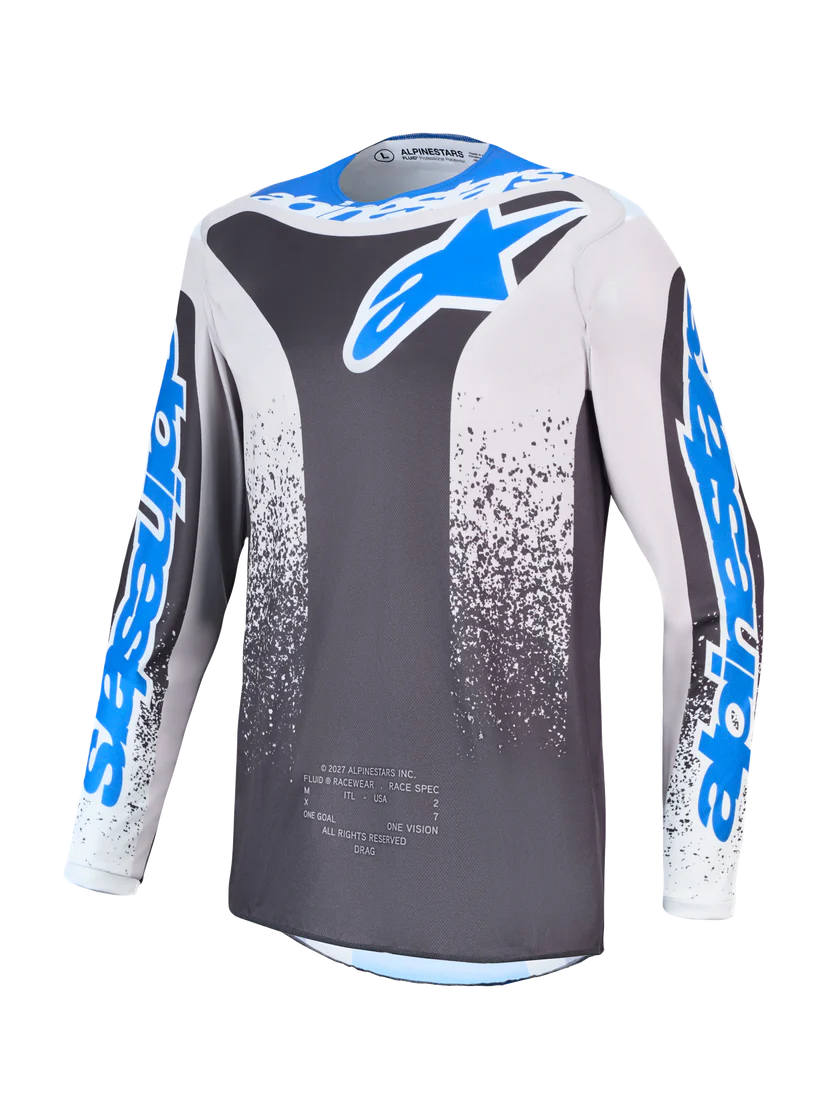 Completo motocross enduro Alpinestars Fluid Drag 2027 bianco blu