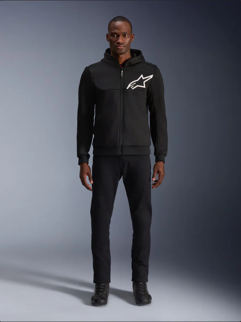 Felpa moto Alpinestars CHROME V2 SPORT HOOD nera