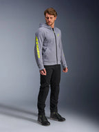 Felpa moto Alpinestars CHROME V2 SPORT HOOD GRIGIA GIALLO FLUO