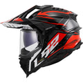 Casco Moto LS2 MX701 EXPLORER SPIRE BLACK TITANIUM RED