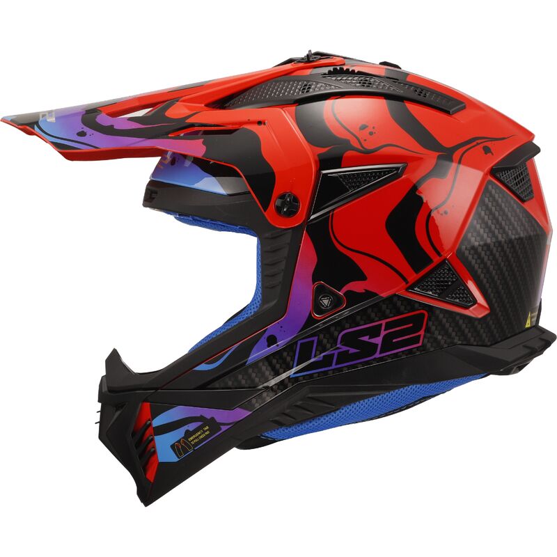 Casco Cross Ls2 Fast 2 Wash Rosso Lucido