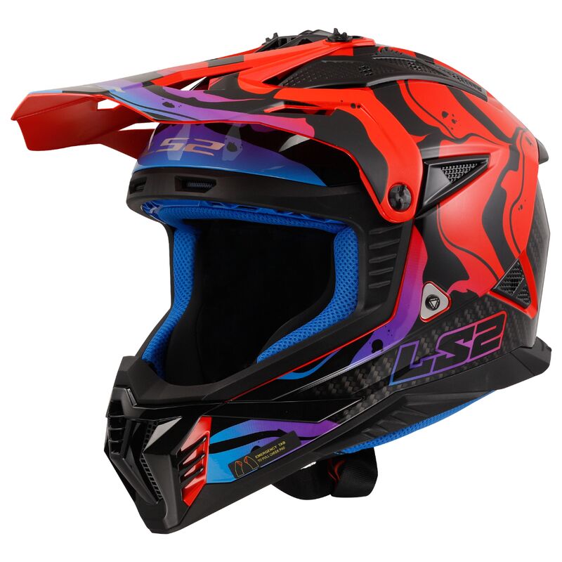 Casco Cross Ls2 Fast 2 Wash Rosso Lucido