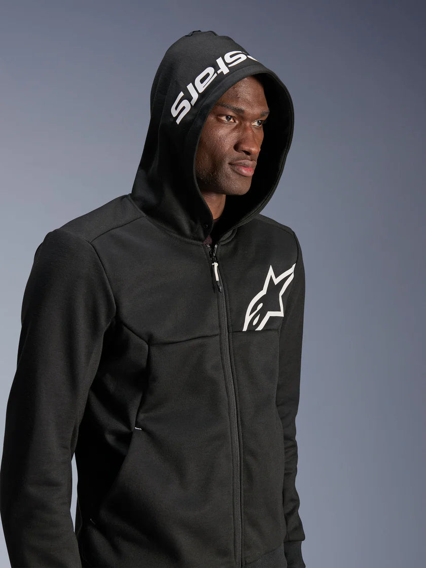 Felpa moto Alpinestars CHROME V2 SPORT HOOD nera