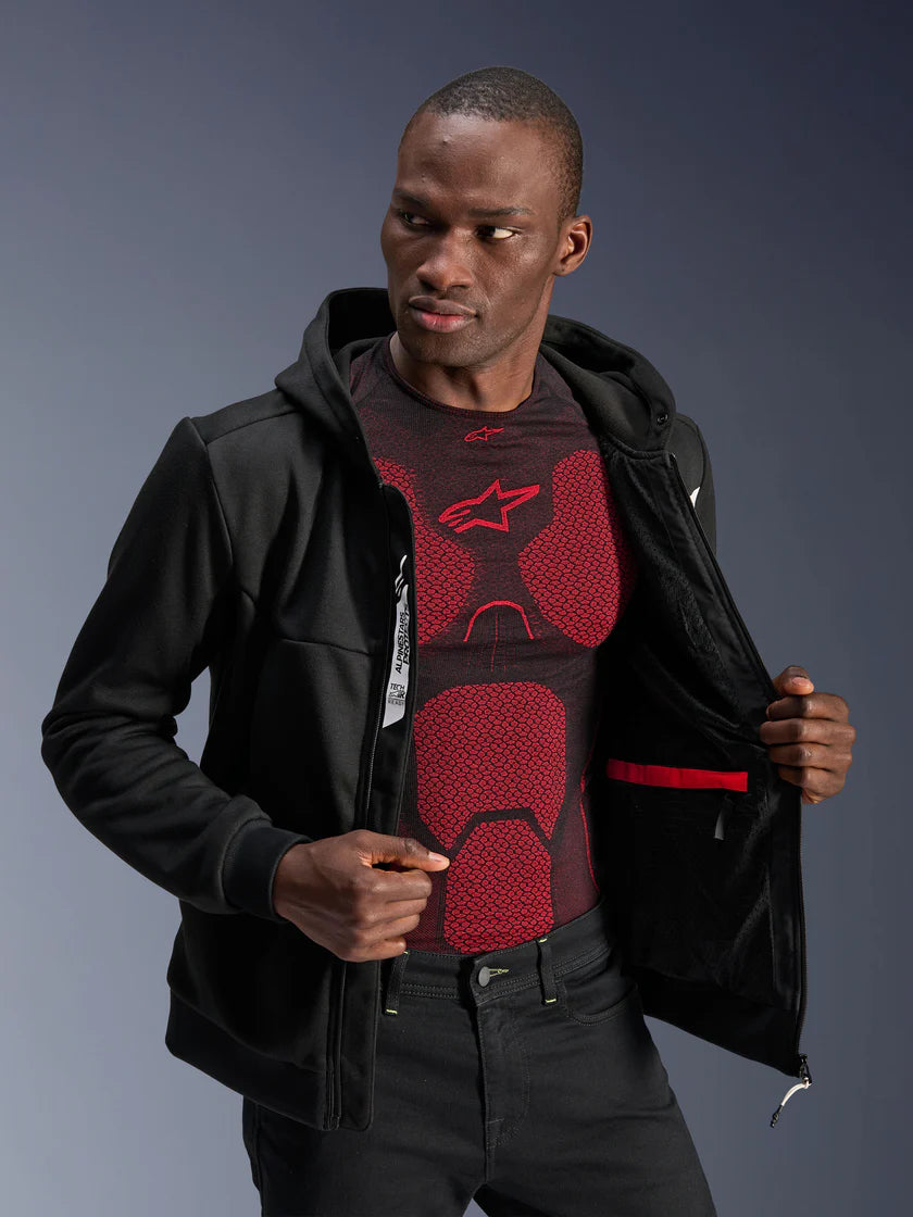 Felpa moto Alpinestars CHROME V2 SPORT HOOD nera