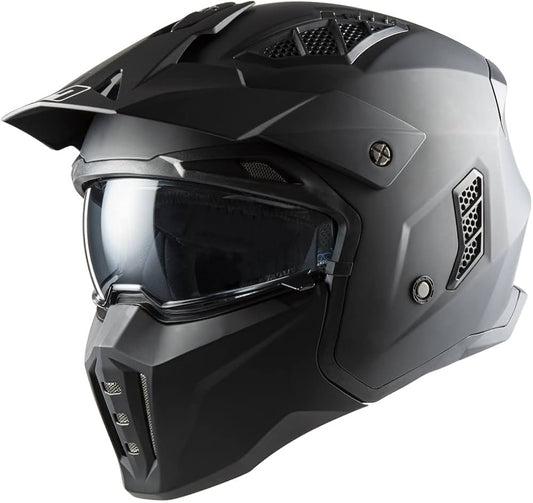 Casco MPH HARRIER mentoniera staccabile nero opaco