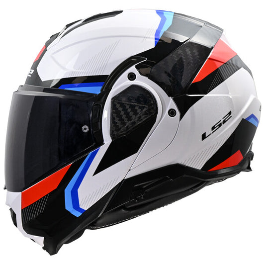 Casco LS2 Advant 2 TRIPLE BIANCO BLU ROSSO