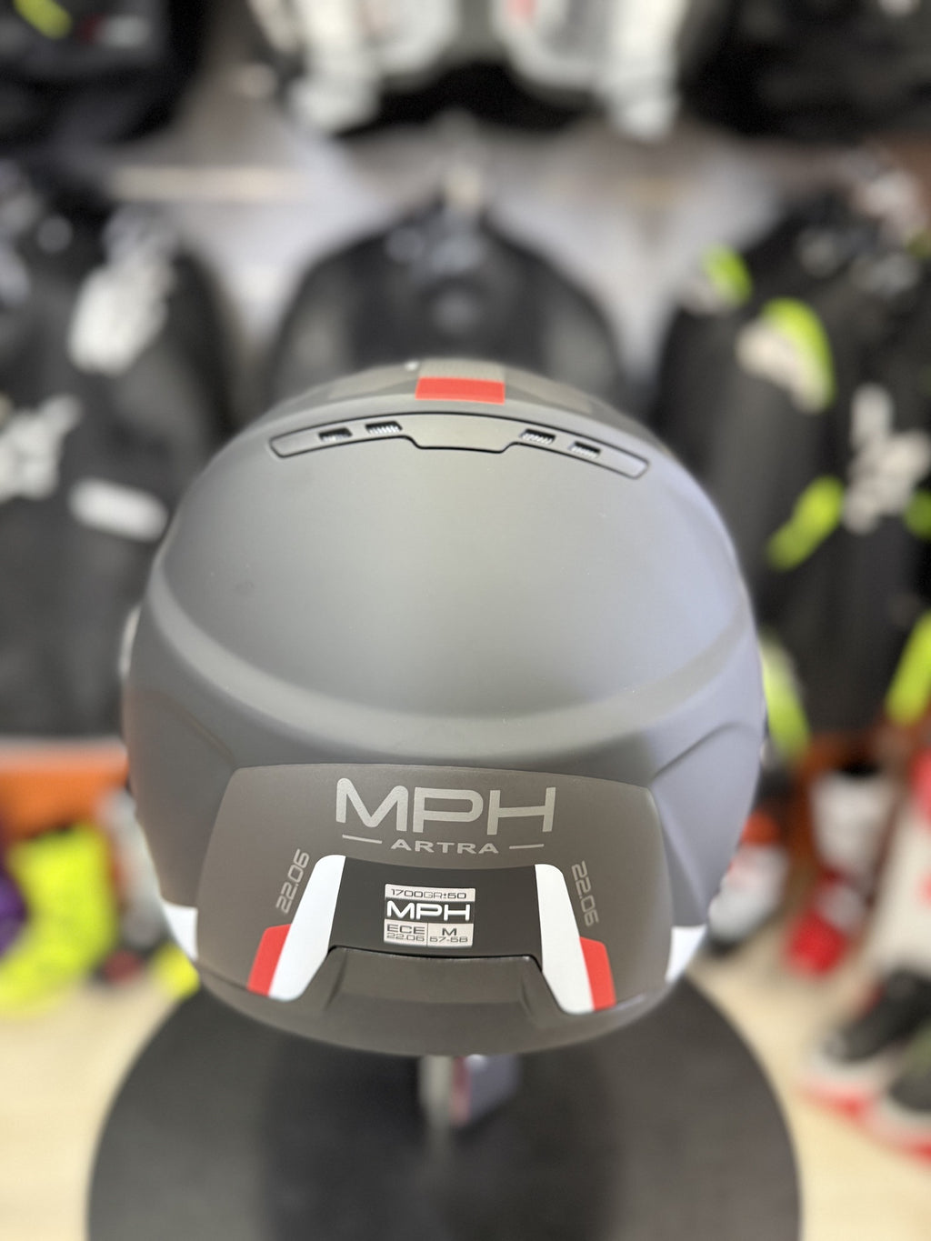 Casco Modulare Reversibile MPH ARTRA NERO GRIGIO ROSSO