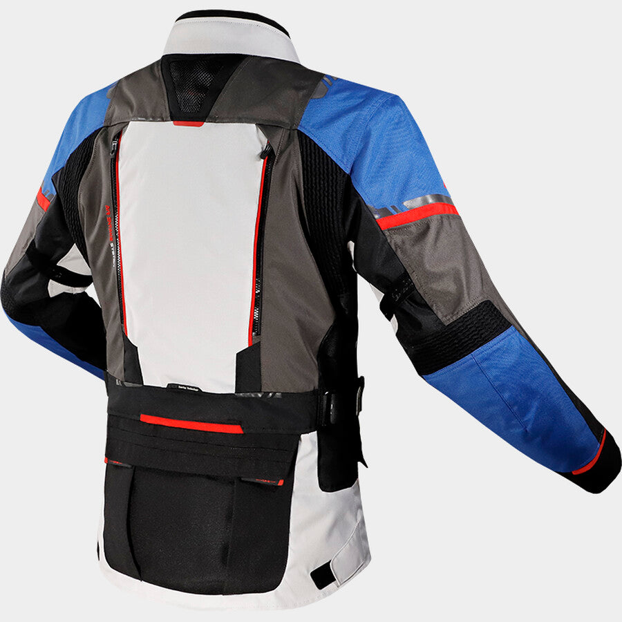 Giacca Moto Tessuto Ls2 NORWAY triplo Strato Nero Grigio Rosso