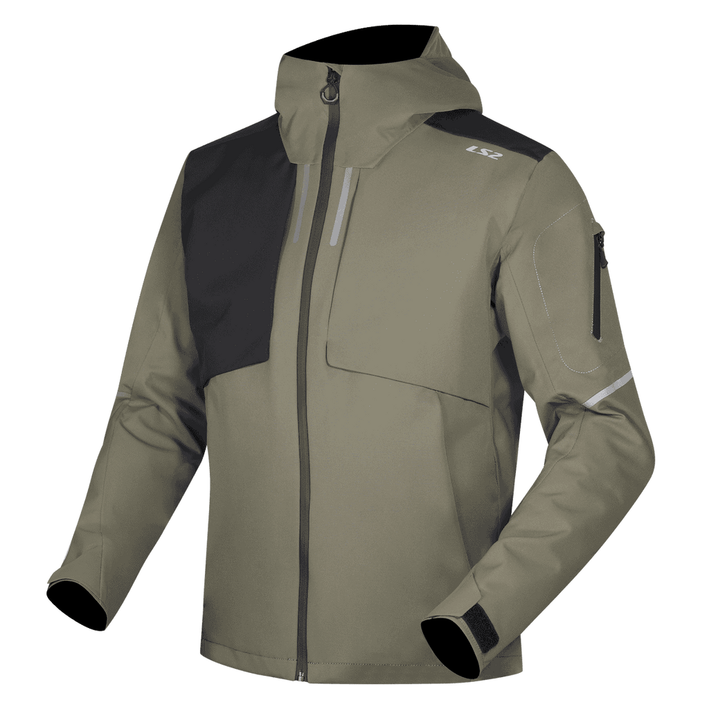 Giacca moto impermeabile LS2 Axel Uomo verde