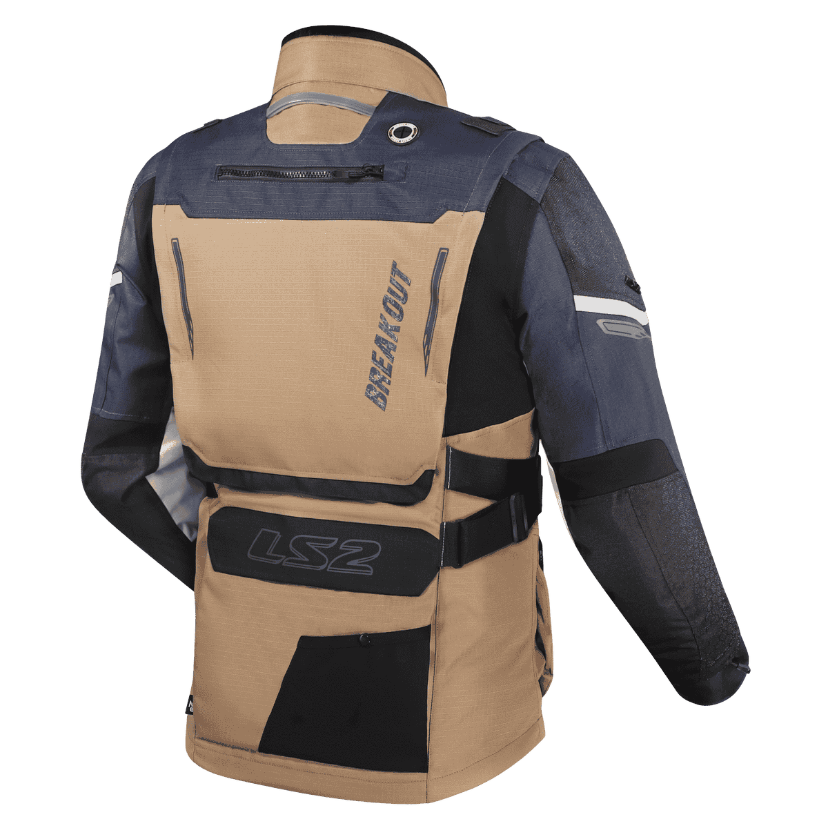 Giacca moto 3 strati LS2 BREAKOUT UOMO JACKET SAND BLUE GREY