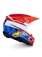 Casco motocross enduro Alpinestars S-M3 Falcon 2027 rosso blu