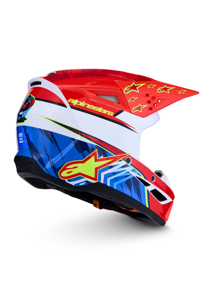 Casco motocross enduro Alpinestars S-M3 Falcon 2027 rosso blu