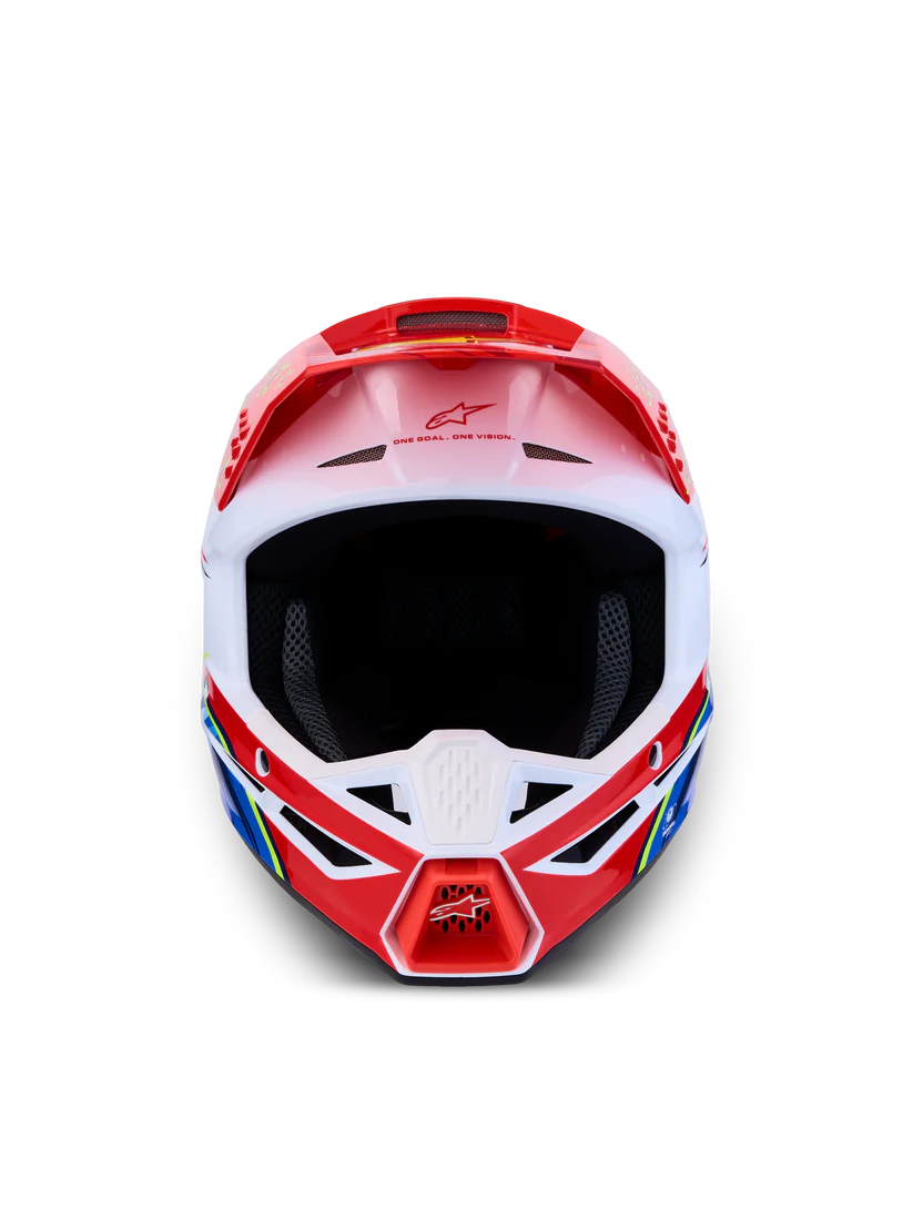 Casco motocross enduro Alpinestars S-M3 Falcon 2027 rosso blu