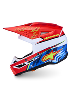 Casco motocross enduro Alpinestars S-M3 Falcon 2027 rosso blu