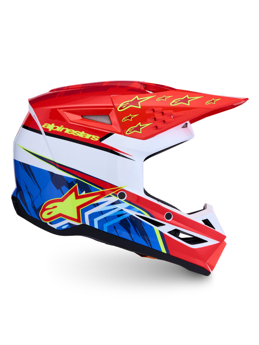 Casco motocross enduro Alpinestars S-M3 Falcon 2027 rosso blu