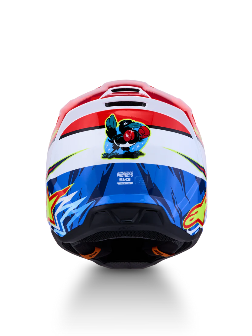 Casco motocross enduro Alpinestars S-M3 Falcon 2027 rosso blu