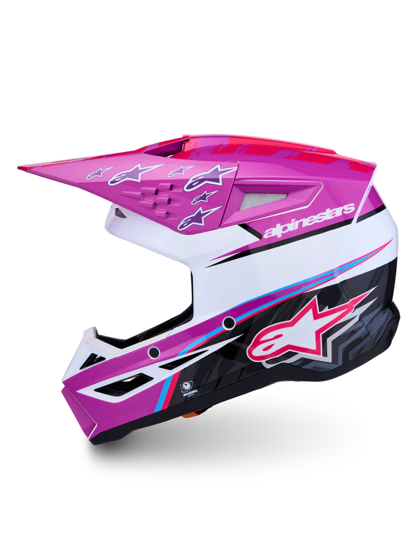 Casco motocross enduro Alpinestars S-M3 Falcon 2027 PURLE