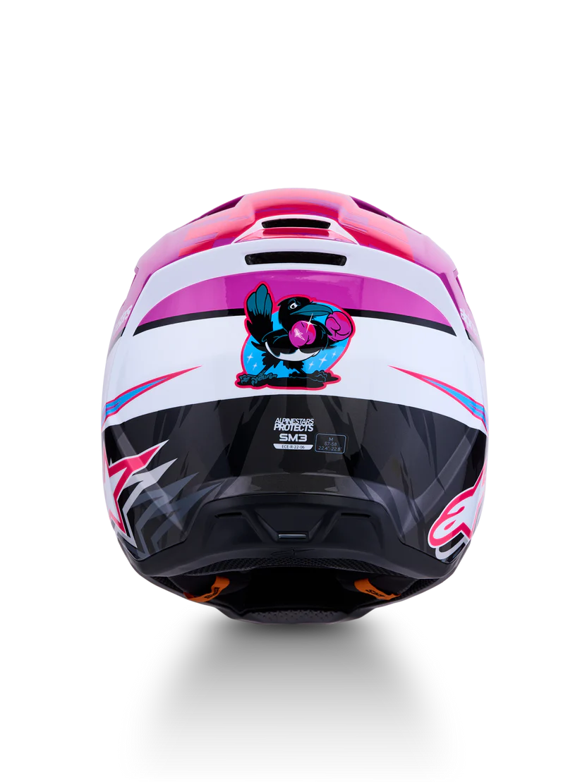 Casco motocross enduro Alpinestars S-M3 Falcon 2027 PURLE
