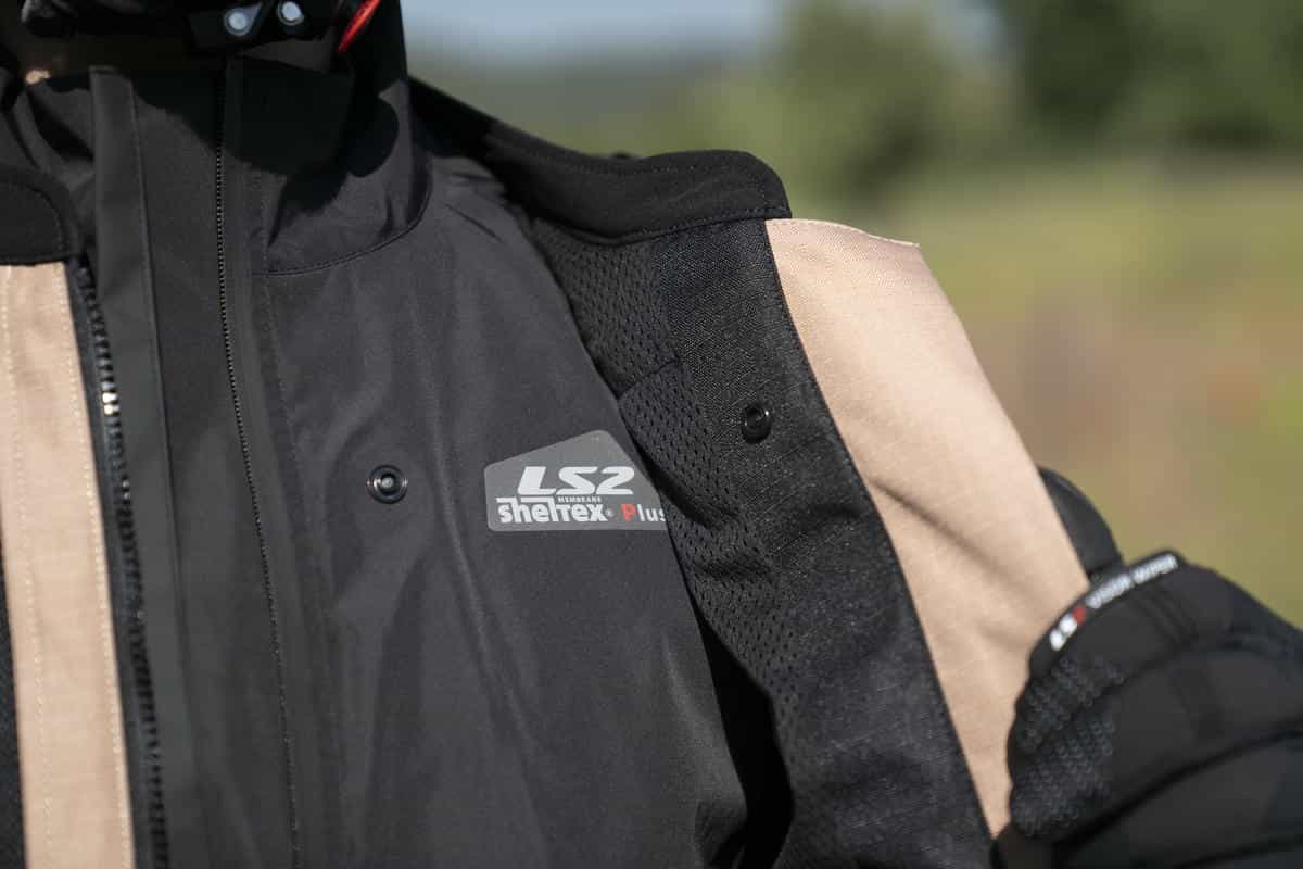 Giacca moto 3 strati LS2 BREAKOUT UOMO JACKET SAND BLUE GREY