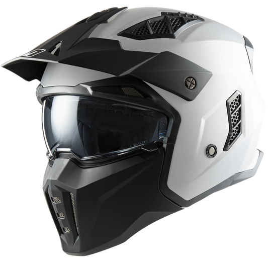 Casco MPH HARRIER mentoniera staccabile bianco