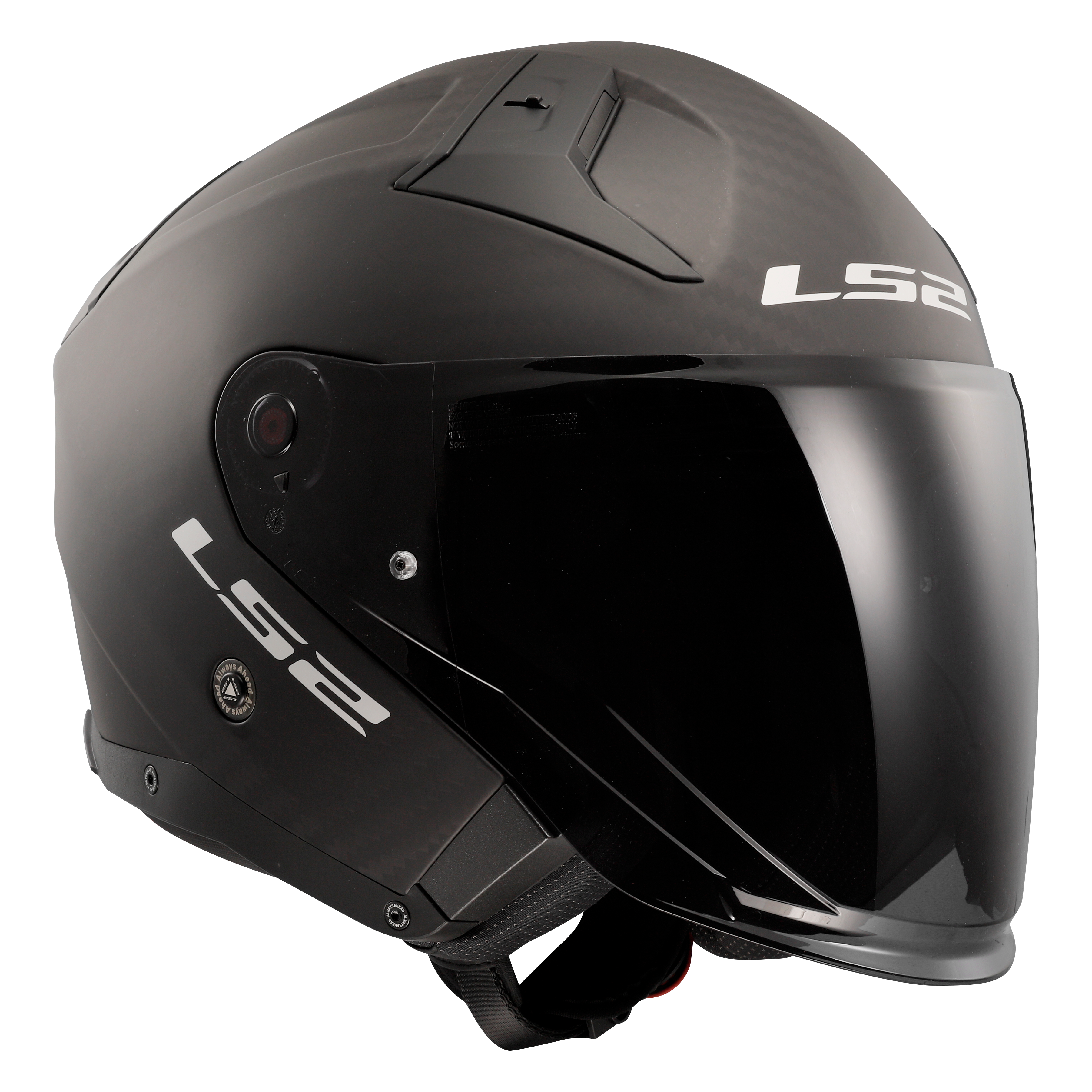 Casco Moto Jet Carbonio Ls2 OF603 INFINITY 2 CARBON Solid Carbonio opaco