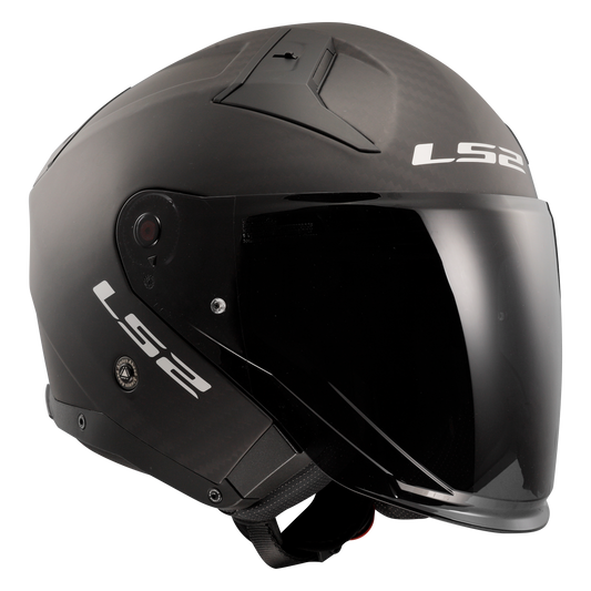 Casco Moto Jet Carbonio Ls2 OF603 INFINITY 2 CARBON Solid Carbonio opaco