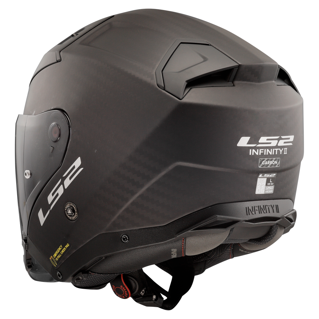 Casco Moto Jet Carbonio Ls2 OF603 INFINITY 2 CARBON Solid Carbonio opaco