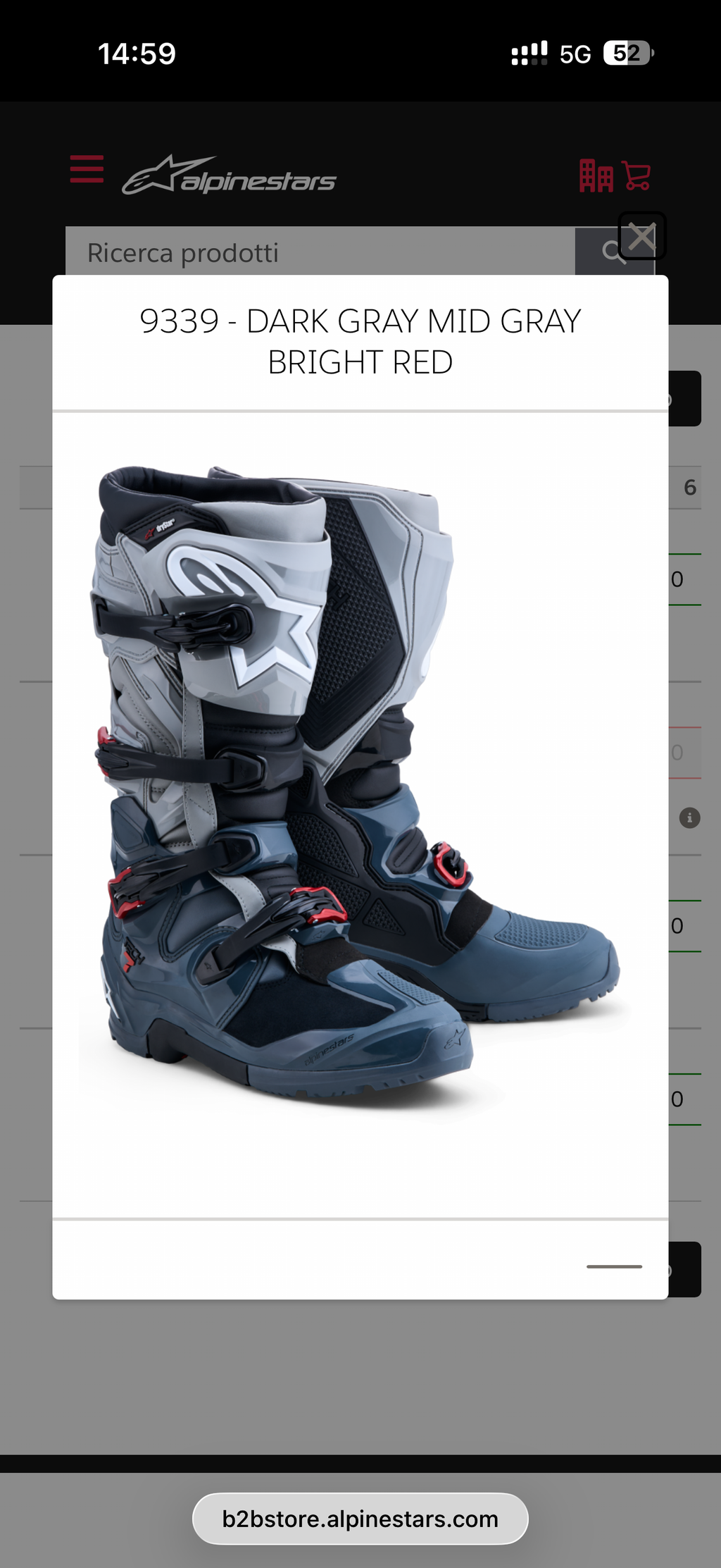 Stivali Enduro Alpinestars Tech 7 enduro Drystar grigi
