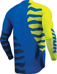Completo motocross enduro Thor Launchmode Shredder blu giallo fluo