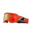 Maschera motocross enduro Alpinestars vision 5 purple arancio con lente specchiata