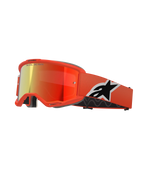 Maschera motocross enduro Alpinestars vision 5 purple arancio con lente specchiata