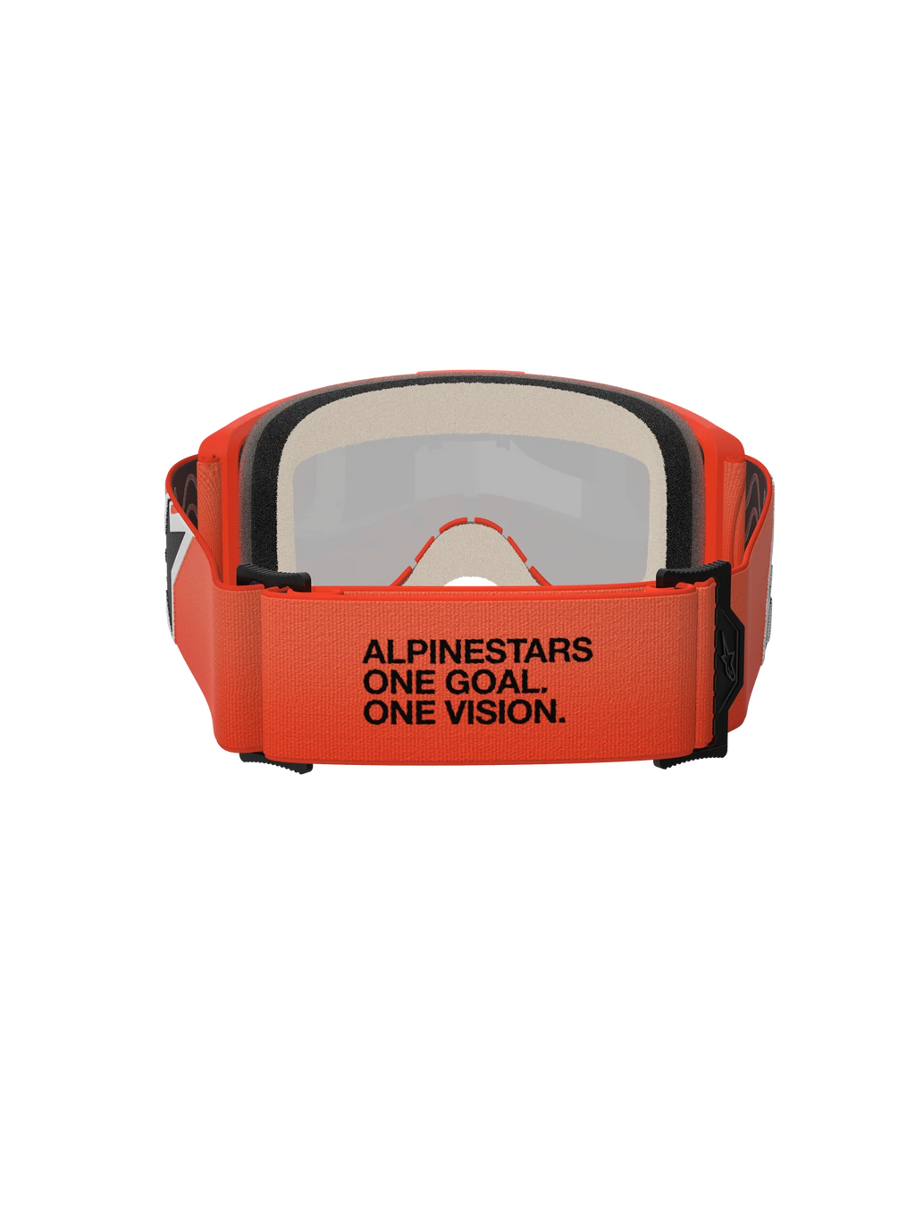 Maschera motocross enduro Alpinestars vision 5 purple arancio con lente specchiata
