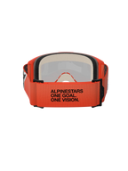 Maschera motocross enduro Alpinestars vision 5 purple arancio con lente specchiata