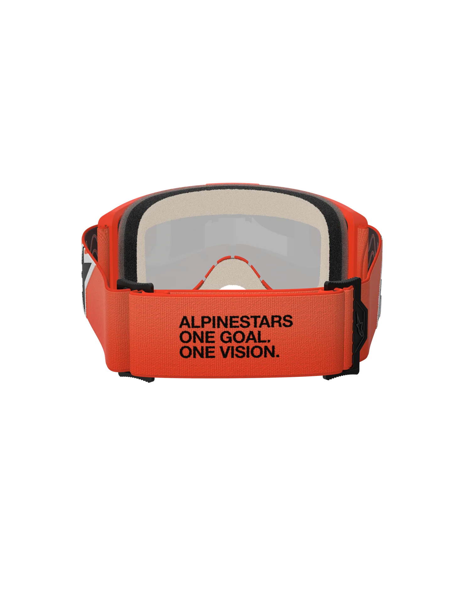 Maschera motocross enduro Alpinestars vision 5 purple arancio con lente specchiata