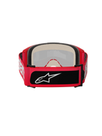 Maschera motocross enduro Alpinestars vision 5 rossa con lente specchiata