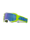 Maschera motocross enduro Alpinestars vision 5 purple giallo fluo con lente specchiata