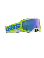 Maschera motocross enduro Alpinestars vision 5 purple giallo fluo con lente specchiata