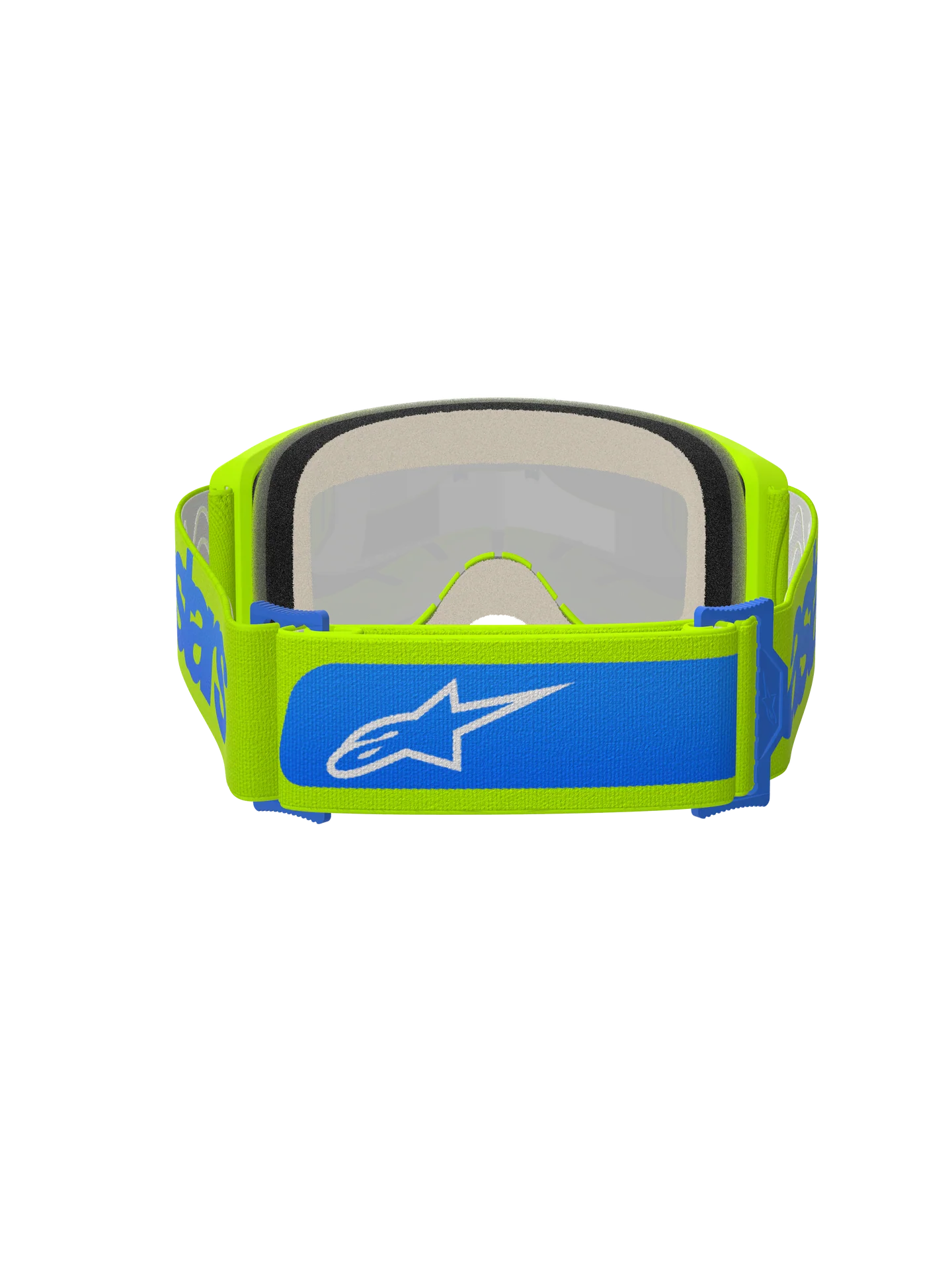 Maschera motocross enduro Alpinestars vision 5 purple giallo fluo con lente specchiata