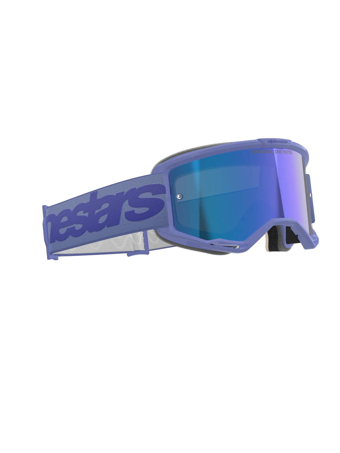 Maschera motocross enduro Alpinestars vision 5 purple viola con lente specchiata