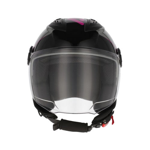 Casco jet Acerbis Levante grigio rosa lucido