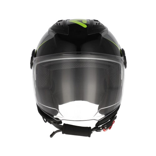 Casco jet Acerbis Levante grigio giallo fluo lucido