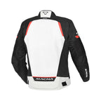 Giacca MOTO In Tessuto Macna Tondo DONNA Grigio Rosso