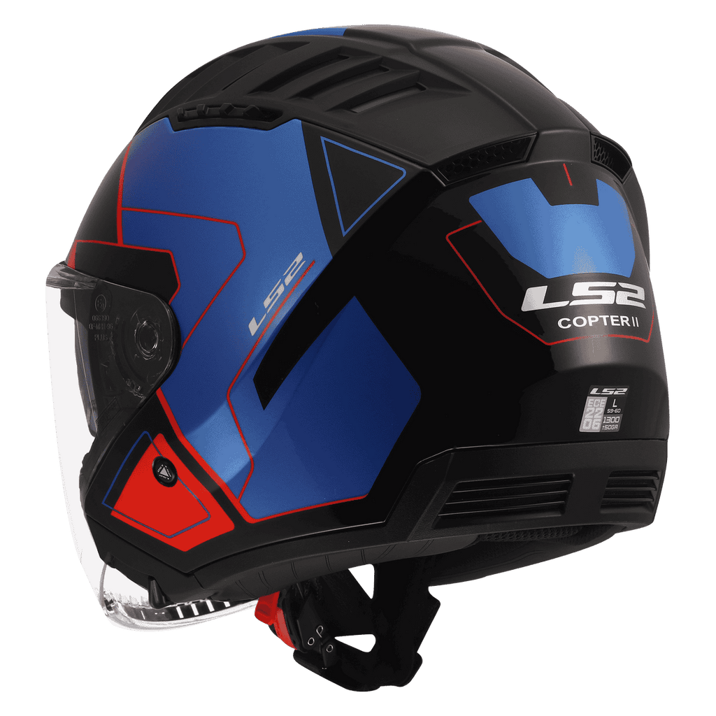 CASCO JET LS2 COPTER II TANGO BLU