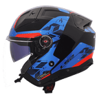 Casco Moto Jet LS2 OF603 INFINITY 2 NIGHTLINE BLU NERO