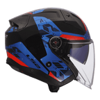 Casco Moto Jet LS2 OF603 INFINITY 2 NIGHTLINE BLU NERO